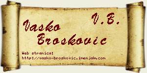 Vasko Brošković vizit kartica